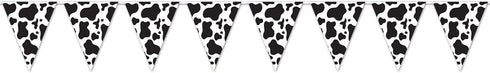 Cow Print Pennant Banner Party Accessory (1 count) (1/Pkg)...