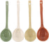 4pcs Ceramic Soup Spoons Japanese Ramen Soup Spoons Ceramic Asian Dinner Spoons Retro Korean Style Tablespoon Rice Noodles Serving Spoon Ladle for...