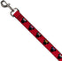 Buckle-Down Pet Leash - Minnie Mouse Silhouette Red/Black/Polka Dot - 4 Feet Long - 1/2" Wide...
