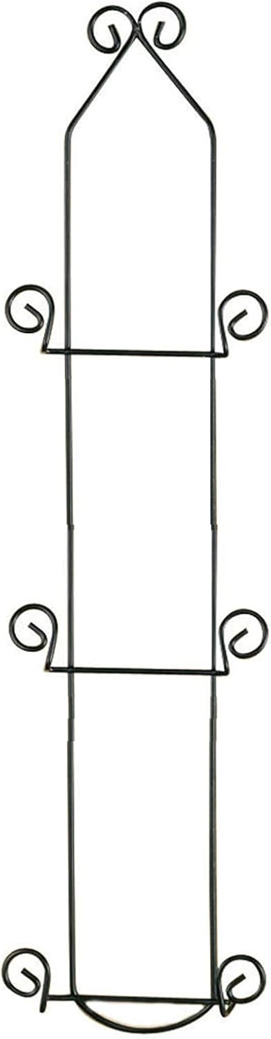 TRIPAR Vertical Wall Plate Rack, Black Display (3 Tiers) - Lightweight & Durable - Contains 3 Non-Adjustable Brackets - Elegantly Display Plates, ...