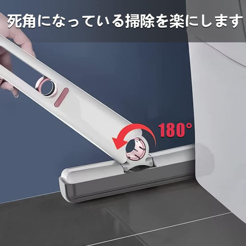 Portable Self-Squeeze Short Mop, Mini Lazy Hand Wash-Free Strong Absorbent Mop, Wet and Dry Use, Floor Cleaning System for Bathroom Kitchens Table...