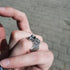 Vintage Knuckle Rings Set Stackable Finger Ring Halloween Bat Finger Ring Open Adjustable Black Punk Wing Ring Gothic Finger Band Cosplay Accessor...