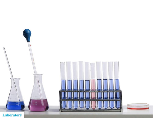 5PCS Thick Glass Graduated Dropper Pipettes Fluid and Liquid Pipettors 1ml 2ml 5ml 10ml 2PCS for Each with Caps and 2PCS Washing Brushes (33cm-13i...