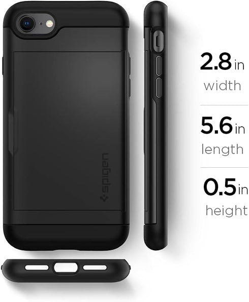 Spigen Slim Armor CS Designed for iPhone SE 2022 Case/iPhone SE 3 Case 2022 / iPhone SE 2020 Case/iPhone 8 Case/iPhone 7 Case - Black......