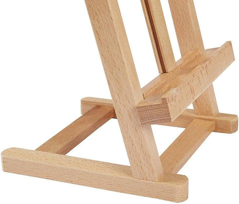 KINGART 16" Mini Tabletop Wooden H-Frame Studio Easel - Artists Adjustable Beechwood Painting and Display Easel, Holds Up to 12" Canvas - Portable...