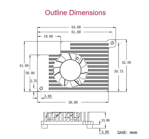 Active Cooler for Raspberry Pi 5, Combines Active Cooling Fan and Alumium Heatsink and Thermal Pad to Accelerate Heat Dissipation for Raspberry Pi...