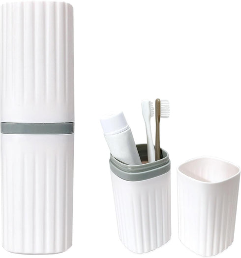 Toothbrush Travel Case Portable White Travel Toothbrush Holder Toothbrush Travel Containers for Bathroom Travel Camping School Toothbrush and Toot...