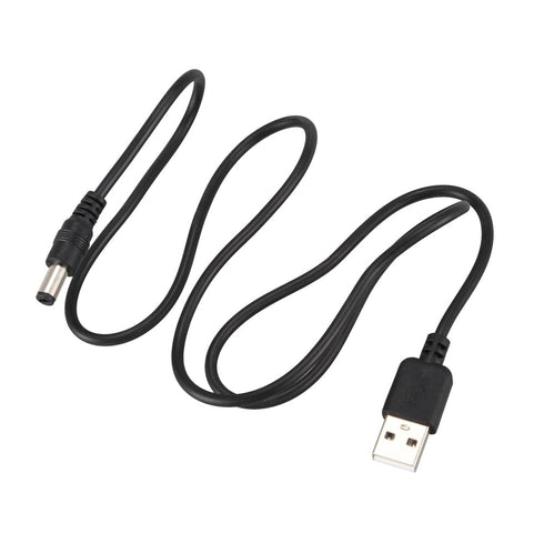 USB Cable 5.5mm/2.1mm 5V DC Barrel Jack Power Cable (Black, 100cm) for VoIP Phone Router, Portable Power Source, Serato DJ Controller,MP3,Nextbook...