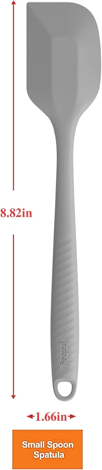 Permanent Warranty Silicone Small Spatula 1 PCS Heat Resistant Silicone Spatula Cooking for Nonstick Cookware Kitchen Gadgets Small Spatula Grey...
