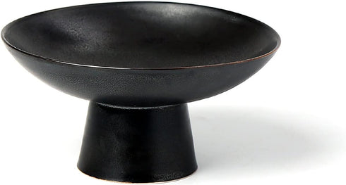 Porcelain Footed Bowl,Small Cute Snack Bowl for Ice Cream Dessert, Miso Soup, Side Dishes, Condiment (Black)...