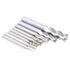 AUTOTOOLHOME 1/8" 3/16" 1/4" 5/16" 3/8" 1/2" high Speed Steel HSS 4 Flute Straight End Mill Cutter 5/32" 1/16" Set of 8...