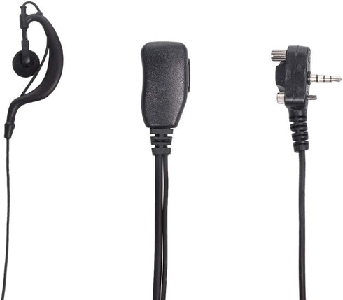 Caroo VX-261 Earpiece Headset with PTT Mic for Motorola Yaesu Vertex Standard Radio EVX-261 VX-230 VX-231 Walkie Talkie 2 Way Radio G Shape...
