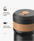 The Original Portable French Press Stainless Steel Coffee Maker Premium Vacuum Insulated Travel Mug Hot & Cold Brew French Presses (Black upgraded...