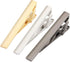 Mens Tie Bar Clip 2.1 Inch, Silver-tone, Black, Gray...