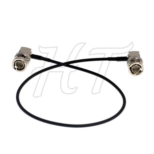 HT-Cable Camera Monitor HD SDI 3G Video Coaxial Cable 75ohm Right Angle BNC to Right Angle BNC Cable (45cm, 1pcs)...