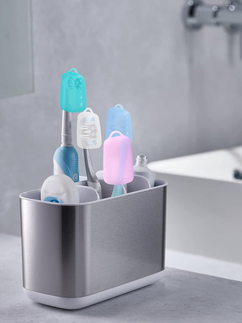 5 Packs Toothbrush Covers, Silicone Toothbrush Covers Caps for for Electric Toothbrush Replacement Head & Manual Toothbrush, Toothbrush Travel Ess...