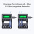 Deleepow Rechargeable AA Batteries with Charger, 3400mWh AA Rechargeable Batteries, 1.5V Rechargeable Lithium AA Batteries, 2H Fast Charge Long La...
