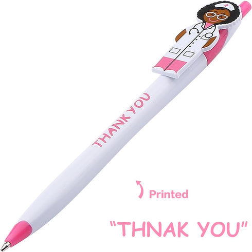 Cute Doctor Pen Thank You Caring Pens Gift for Doctors Medical Staff Assistants Healthcare Workers Women Coworkers Pharmacy (Mixed 36Pack)...