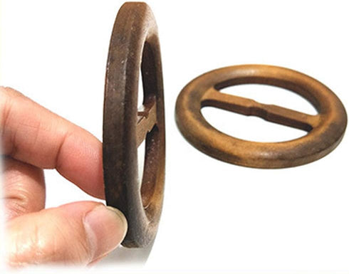 10 Pcs Natural Wooden Round Shape Scarf Ring Tee Shirt Clips T-Shirt Clasp Clip Ring Clothing Ring Wrap Holder for Women Lady Girls(Mixed Color)...
