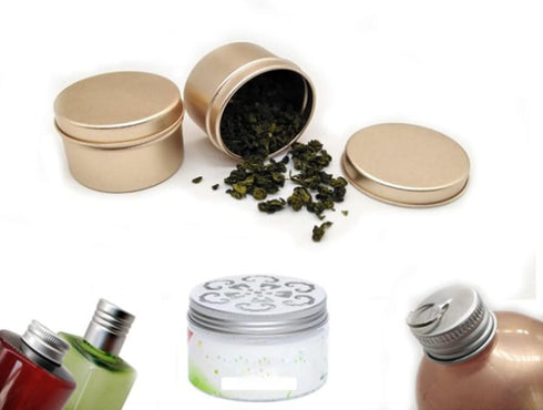 Othmro 24pcs 0.5oz/15ml Metal Round Tins Aluminum Tin Cans Containers with Screw Lid, 40 * 18mm(DxH) Gold tin cans for Salve, Spices, Lip Balm, Te...