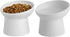 Small Ceramic Raised Cat Bowls, Tilted Elevated Food or Water Bowls, Stress Free, Backflow Prevention, Dishwasher and Microwave Safe, Lead & Cadmi...