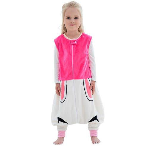 MICHLEY Toddler Sleeping Sack with Feet Newborn Infant Sleeveless Sleeping Bag 2-way Zipper Baby Wearable Blanket for Walkers,Rose Red Rabbit,1-3T...