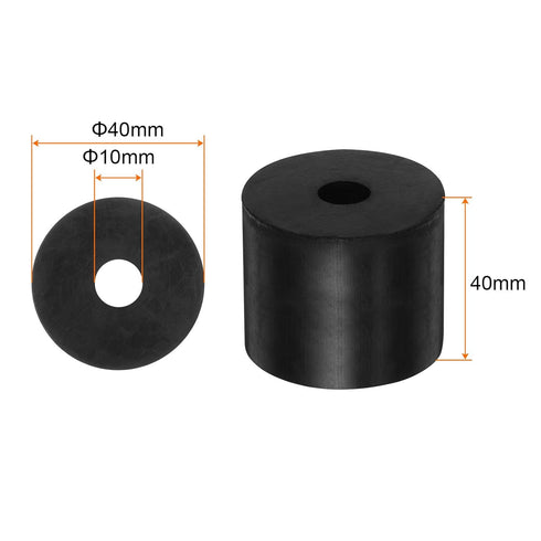 4pcs Rubber Spacer 1.57 Inch OD 0.4 Inch ID 1.57 Inch Thick Neoprene Round Anti Vibration Isolation Pads Isolator Rubber Washers Bushings for Home...
