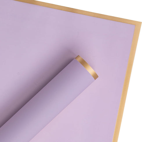 RUSPEPA 20 Sheets Flower Wrapping Paper - Gold Edge Waterproof Floral Bouquet Wrapping Paper - Florist Supplies Packaging Paper for Birthday, Wedd...