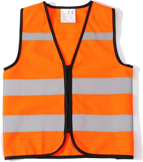 High Visibility Kids Safety Vest,Toddler Safety Vest,Reflective Vest Kids,Toddler Construction Vest For Cycling &Running,Orange XS...
