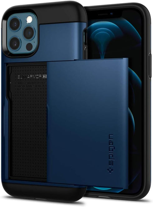 Spigen Slim Armor CS Designed for iPhone 12 / Designed for iPhone 12 Pro Case (2020) - Navy Blue...