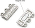 Beadthoven 20-Set Alloy 3 Hole Multi Strand Magnetic Clasps Bracelet Closure Magnetic Necklace End Clasp Tube Clasps Jewelry Finding Making Suppli...