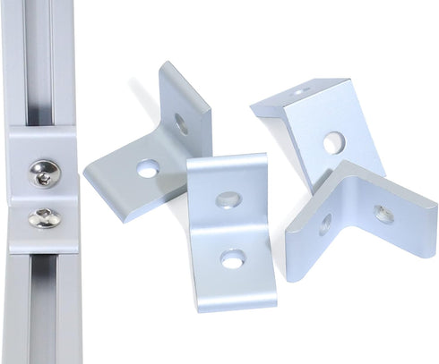 10Sets 1" x 1"Series Aluminum Profile L-Shape Corner Bracket,10pcs Inside Corner Bracket with 20pcs Sliding T Nuts and Screws,for 1010 T Slot Alum...