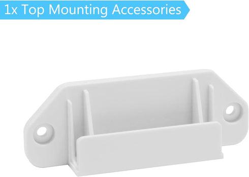 Retractable Baby Gate Replacement Parts Kit (White) Retractable Pet Gate Hardware Full Set Wall Mounting Accessories with Brackets Anchors and Scr...