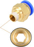 uxcell Straight Pneumatic Push to Quick Connect Fittings G1/8 Male x 8mm Tube OD 8pcs...