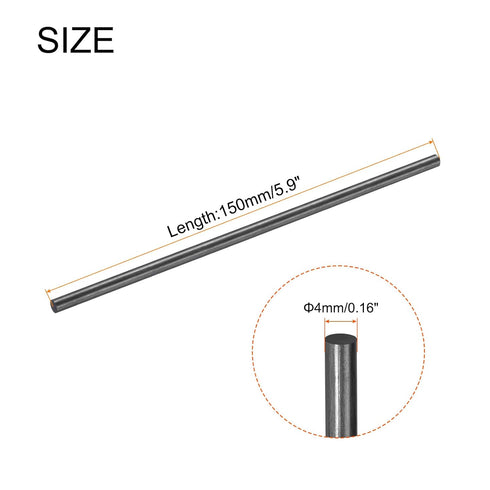 MECCANIXITY 2 Pack Carbon Fiber Rod, 4mm x 150mm for RC Plane DIY Tool Wing Tube Quadcopter Arm...