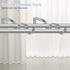 Heavy Duty Curtain Rod Brackets - Adjustable Double Rod Holders, 1 Inch (2 PCS, Silver)...