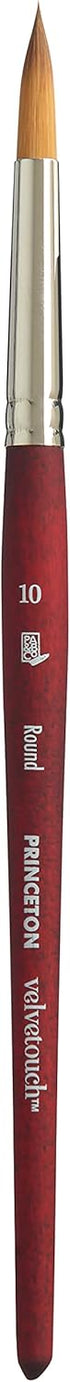 Princeton Velvetouch Paintbrush, Size 10, Scarlet...