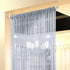 1x2 M Door String Curtain Rare Flat Silver Ribbon Thread Fringe Window Panel Room Divider Cute Strip Tassel for Wedding Coffee House Restaurant Pa...