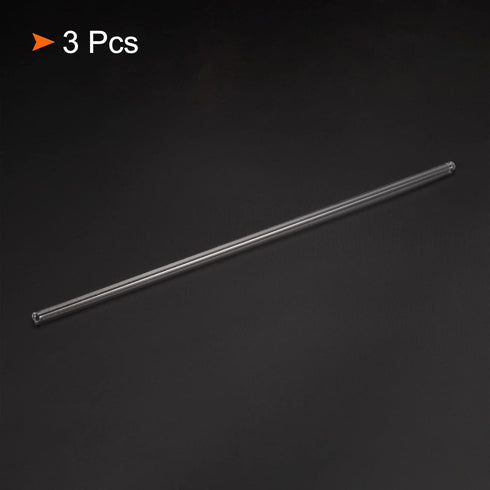 MECCANIXITY 3.3 Borosilicate Glass Stick 7.87" Length 4mm Dia Stir Rod Mixing Tools with Both Ends Round for Lab Kitchen Science 3Pcs...