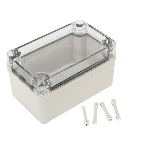 YXQ Clear Junction Box 130 x 80 x 70mm PC Transparent Cover ABS Enclosure Waterproof Project Case Outdoor (5.1 x 3.2 x 2.8 inches)...