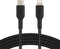 Belkin BoostCharge Nylon Braided USB C to Lightning Cable 6.6ft/2M - MFi Certified 18W Power Delivery iPhone Charger Cord - Apple Charger USB C Ca...