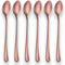 Long Handle Ice Tea Spoons, Gold Plated Latte Spoon, Stainless Steel Ice Cream Spoon, Iced Tea Spoon, Cocktail Stirring,Tea, Coffee, Milkshake Des...