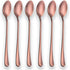 Long Handle Ice Tea Spoons, Gold Plated Latte Spoon, Stainless Steel Ice Cream Spoon, Iced Tea Spoon, Cocktail Stirring,Tea, Coffee, Milkshake Des...