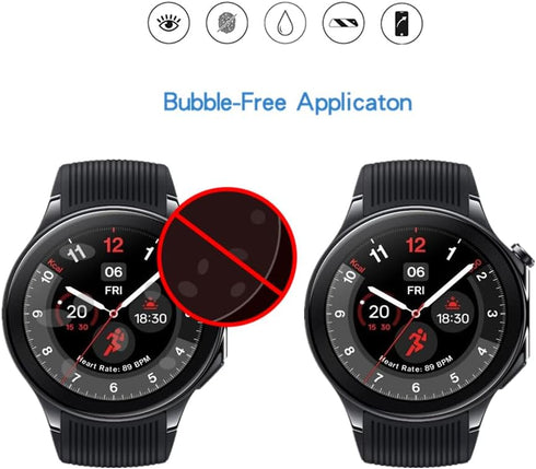 Compatible for OnePlus Watch 2 Screen Protector, 3D Full Screen Coverage Case Curved Edge TPU Protective Film Compatible for OnePlus Watch 2 Smart...