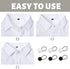 12PCS Metal Elastic Collar Extenders, LIOUCBD Invisible Button Extenders, Neck Extender Wonder Button for Mens Shirts Dress Cuffs Trouser Coat Pan...