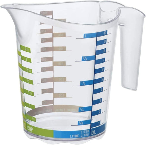 Domino, Measuring cup 1 l, Plastic (PP) BPA-free, transparent, 1l (18,5 x 12,4 x 15,7 cm)...