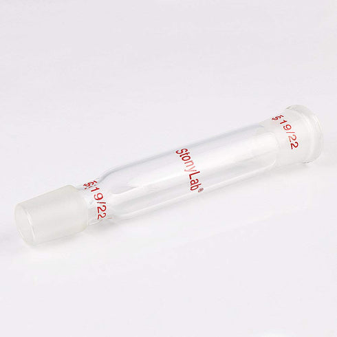 stonylab Glass Straight Connecting Adapter, 90mm from 19/22 Outer Joint to 19/22 Inner Joint for Laboratory Lab Supply, Borosilicate Glass...