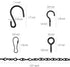 IMISNO Hanging Chain for Bird Feeders, Birdbaths, Chimes, Planters, Lanterns and Ornaments, Wedding Decoration, Metal Hook, Outdoor/Indoor Use(Bla...