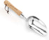 Garden Loose Soil Scoop, Stainless Steel Hand Shovel Spade with Wood Handle Multi Function Gardening Trowel Spoons for Transplanting, Digging, Pla...