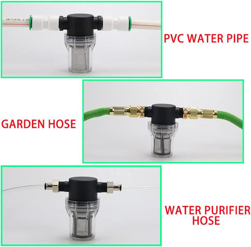 Sediment Filter 3/4 Female Thread Inline Filter Strainer for Garden Hose Pressure Washer RV with 100Mesh Screen Water Pump Strainer Filter...